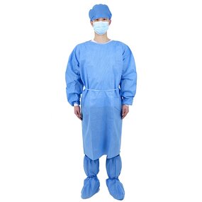 Surgical Isolation Gown Manufacturer - SMS Gown Waterproof Hospital Clothes Cleanroom Disposable Isolation Gowning