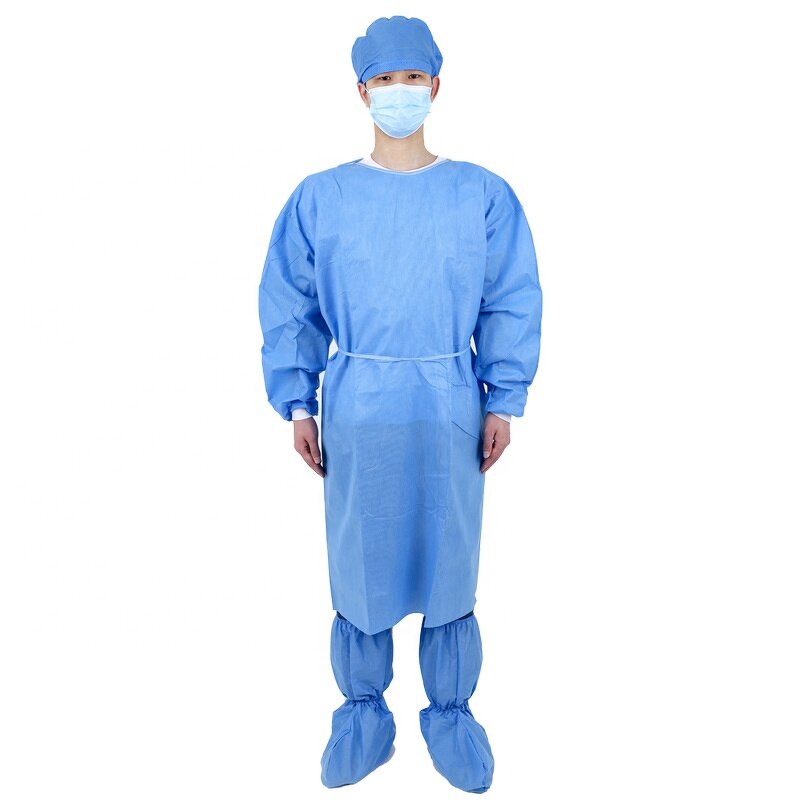 Surgical Isolation Gown Manufacturer - SMS Gown Waterproof Hospital Clothes Cleanroom Disposable Isolation Gowning