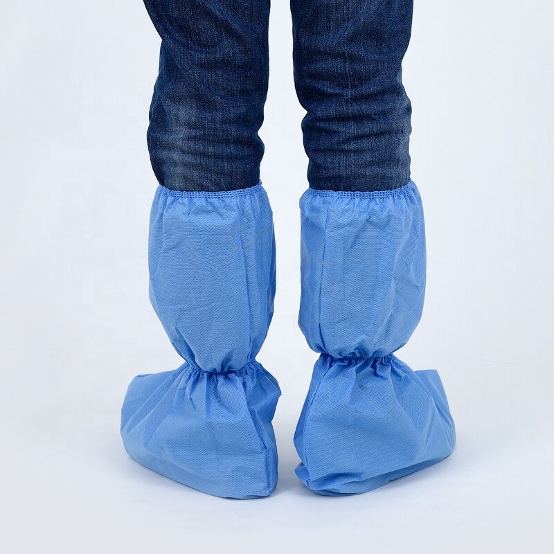 Disposable Shoe Cover Manufacturer - Hot Selling PP SMS Machine Rain Foot Cover Blue Fur Farming CE Certified Soft