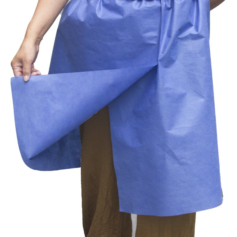 Protective Examination Skirts Manufacturer - Non-woven Blue for Colonoscopy Hospital Waterproof Breathable Comfortable