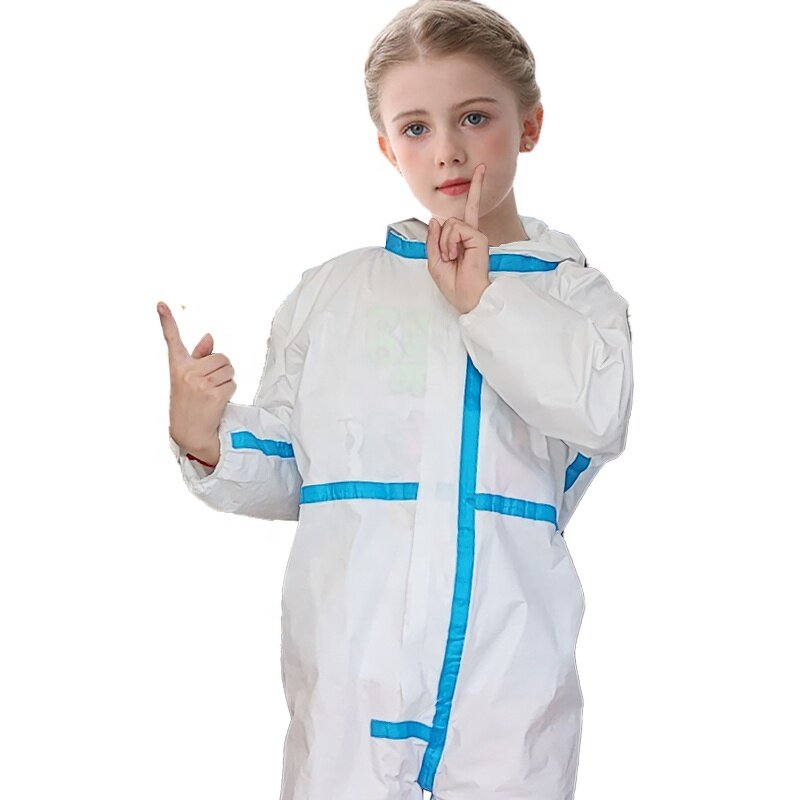 Kids Disposable Coveralls Manufacturer - Safety Protective Breathable Waterproof Microporous Film Dust Proof Healthcare
