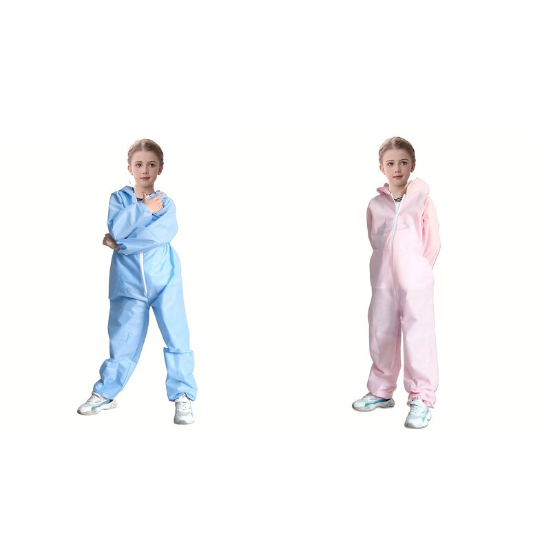 Disposable Protective Kids Coveralls Manufacturer - Non-Woven High Quality Waterproof Hooded Overall Children Jumpsuit
