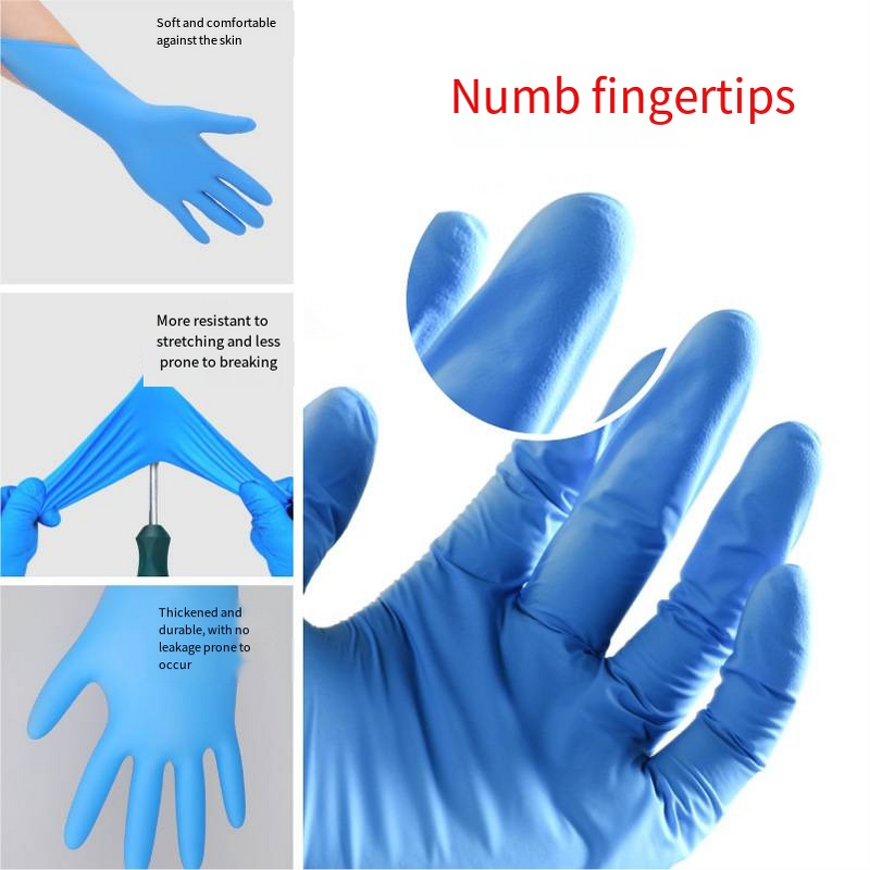 Nitrile Safety Gloves Manufacturer - Blue Black Pure Silicone Exam for Machine Operation Garden Protective