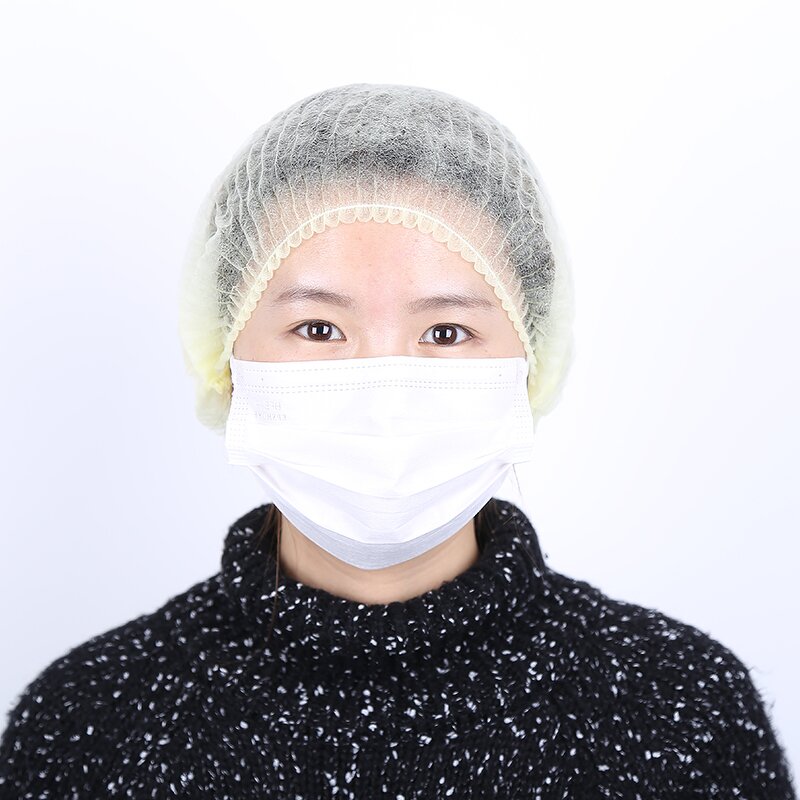 Head Cover Manufacturer - Wholesale 18inch 21inch PP Eco-friendly Colorful Dust Proof Hair Net Clip Caps Non-woven Caps