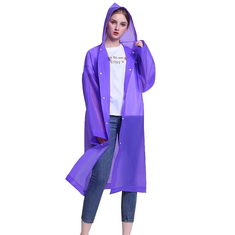 Waterproof Raincoat Manufacturer - Eva Reusable Rain Poncho Recycled Rain Jacket Durable Adult Raincoat
