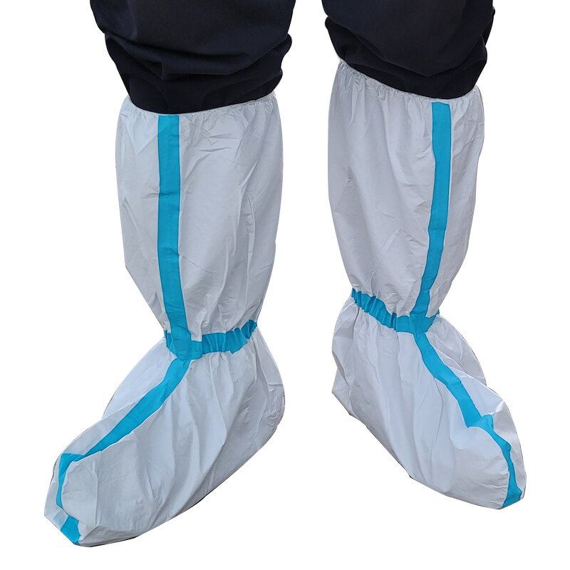 Medical Shoe Cover Manufacturer - Microporous Film with Blue Tape New & Improved Boot Cover