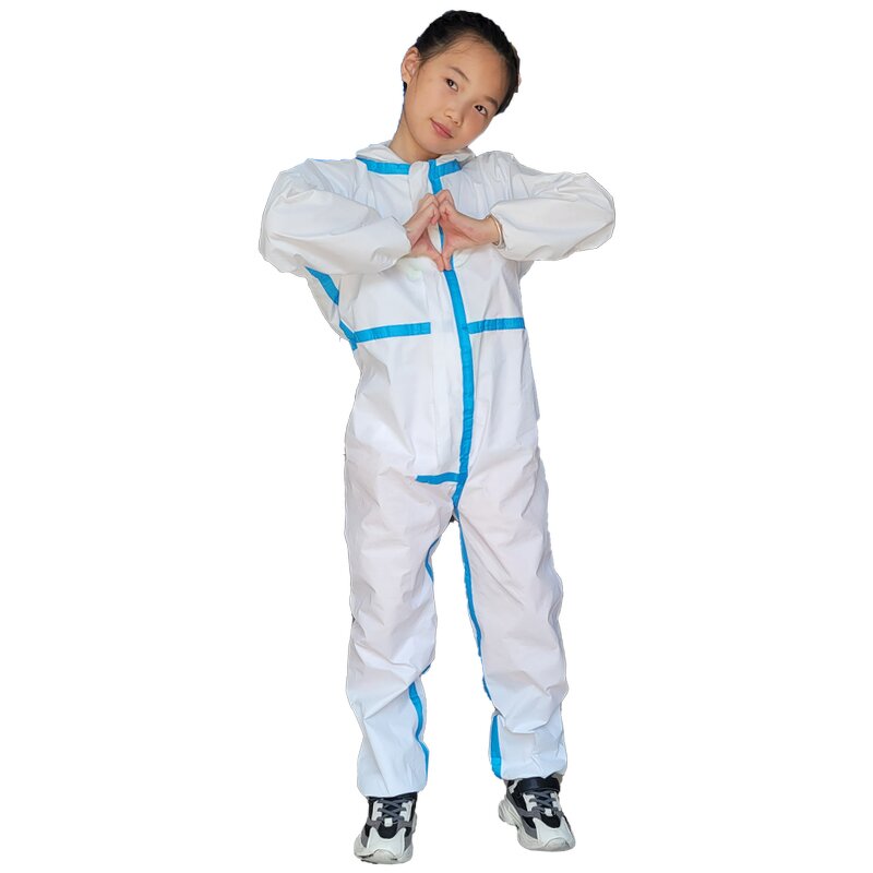 Kids Disposable Protective Coverall Manufacturer - White Child Coveralls