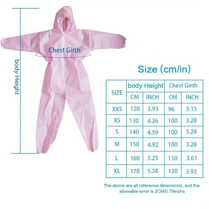 Protective Kids Coveralls Manufacturer - Breathable Dustproof Isolation Suit Hooded Children Disposable Full Body Gown