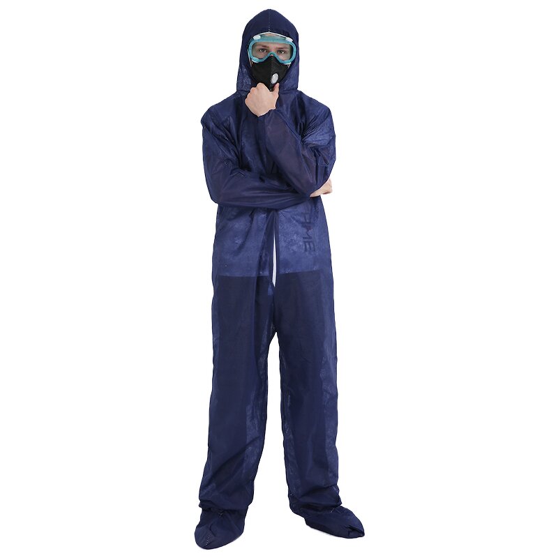 Disposable Coverall Suit Manufacturer - Waterproof Ppes Nonwoven Breathable Safety Garment Protective Pp Coverall With Hood