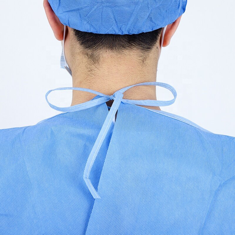 Surgical Isolation Gown Manufacturer - SMS Gown Waterproof Hospital Clothes Cleanroom Disposable Isolation Gowning