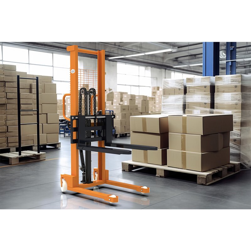 Forklift Manufacturer - 1t 2t 3t 1600mm Montacargas Hidraulicas Apilador Manual Hand Hydraulic Lift Pallet Stacker