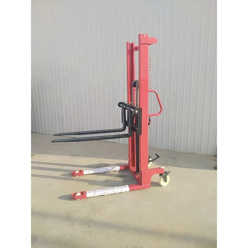 Hydraulic Hand Pallet Stacker Manufacturer - Yuande 1 Ton 1.5tons 2tons 1.6m 3m 5m Adjustable Forks Forklift Manual Stacker
