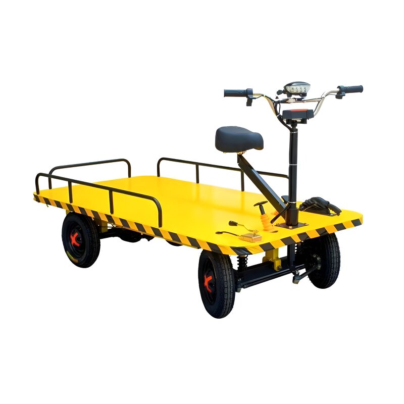Electric Hand Trolley Manufacturer - OEM Motor Tricycle 1 Ton Four-Wheel Heavy Duty Portable Metal Construction Warehouse Mobile Load Platform