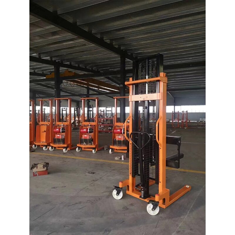 Manual Pallet Stacker Manufacturer - 1100mm 1ton 2ton C-shaped Steel Double Gantry Manual Hand Hydraulic Forklift Lifting Pallet Truck
