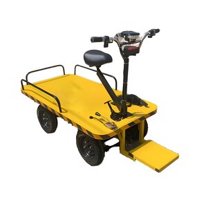 Electric Hand Trolley Manufacturer - Customizable 1 Ton Four-Wheel Heavy Duty Warehouse Mobile Load Platform Cart for Metal Construction OEM
