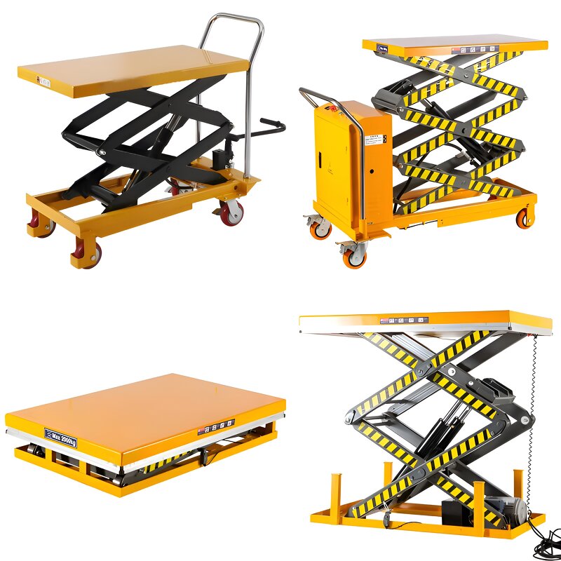 Mini Aerial Work Scissors Lift Manufacturer - 1m 2m Lifter 350kg 300kg Capacity Warehouse Lift Platform