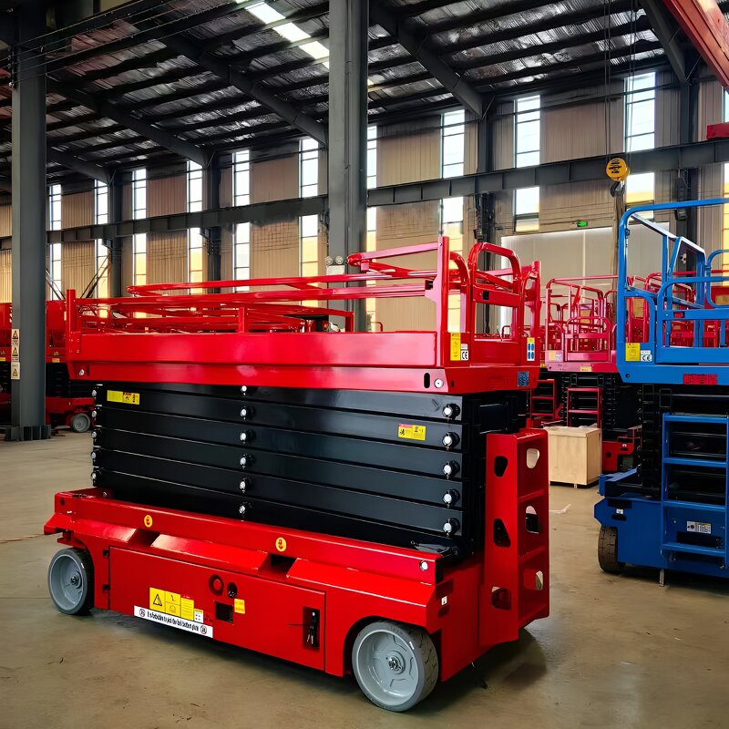 Hydraulic Electric Scissor Lift Manufacturer - Mobile Scaffolding Work Platform Construction Manufacturing Plant Hotels Printing Shops