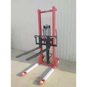 Hydraulic Hand Pallet Stacker Manufacturer - Yuande 1 Ton 1.5tons 2tons 1.6m 3m 5m Adjustable Forks Forklift Manual Stacker