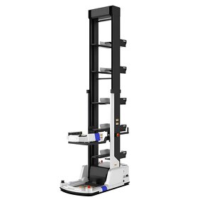 AGV Car Manufacturer - Laser Navigation Method Automated Guided Vehicle Forklift AGV Stacker 100kg 500kg Multi Layer Material Box Robot