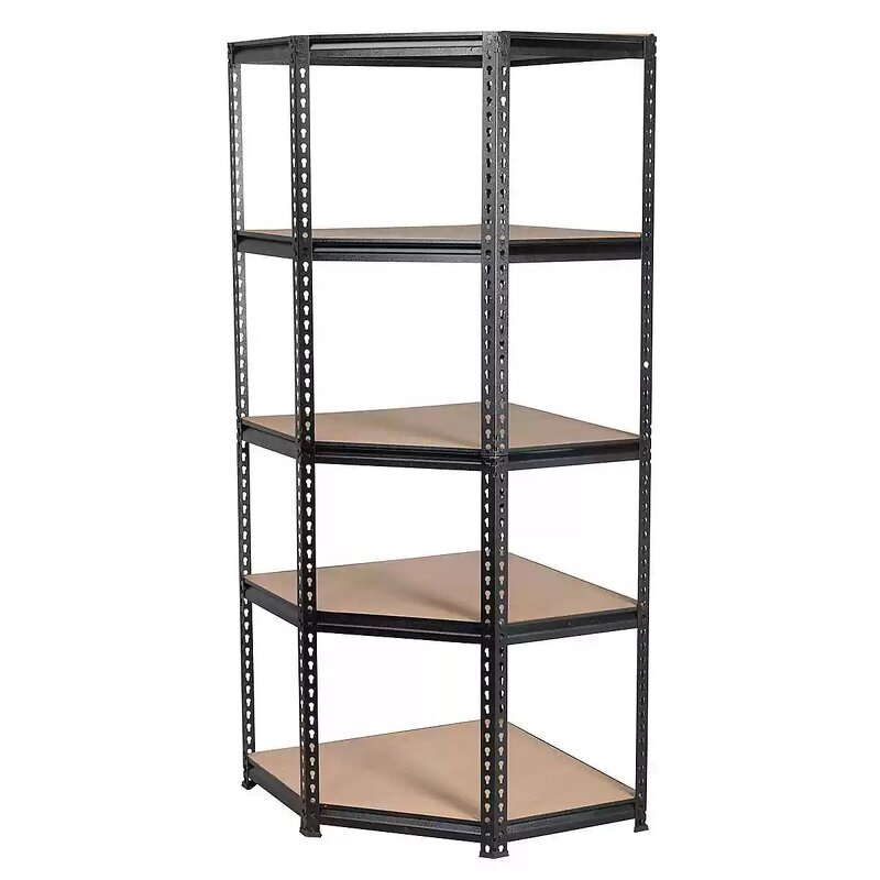 Metal Shelf Storage Rack Manufacturer - Heavy-Duty 5-Tier Snap-in Installation Powder Coated for Garage Shed Use