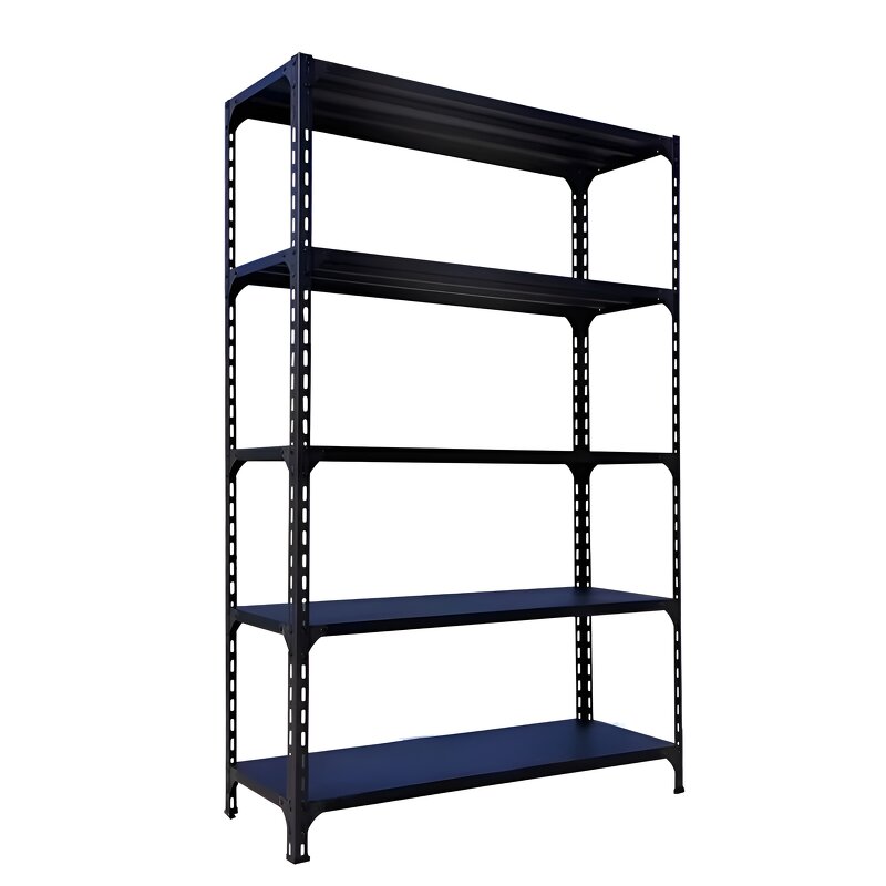 Metal Shelf Storage Rack Manufacturer - Heavy-Duty 5-Tier Snap-in Installation Powder Coated for Garage Shed Use