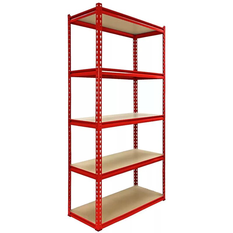 Metal Shelf Storage Rack Manufacturer - Heavy-Duty 5-Tier Snap-in Installation Powder Coated for Garage Shed Use