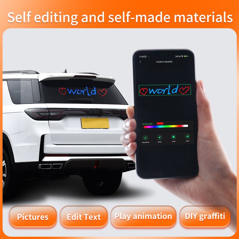 Flexible LED Panel Manufacturer - Full-Color Matrix Digital Poster for Car Advertising Running LED Display