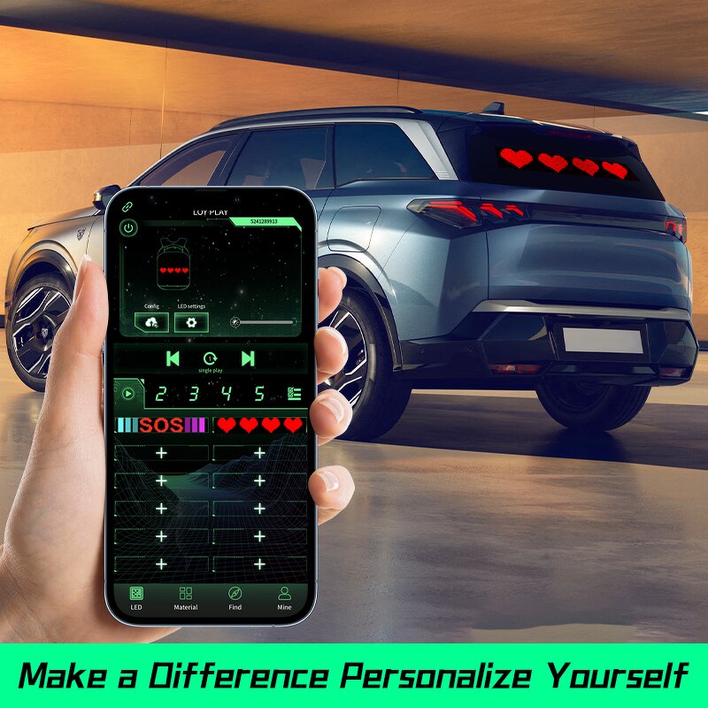 Programmable LED Display Screen Manufacturer - USB 5V RGB Pattern DIY Scrolling Panel Remote Control for Cars Matrix Display