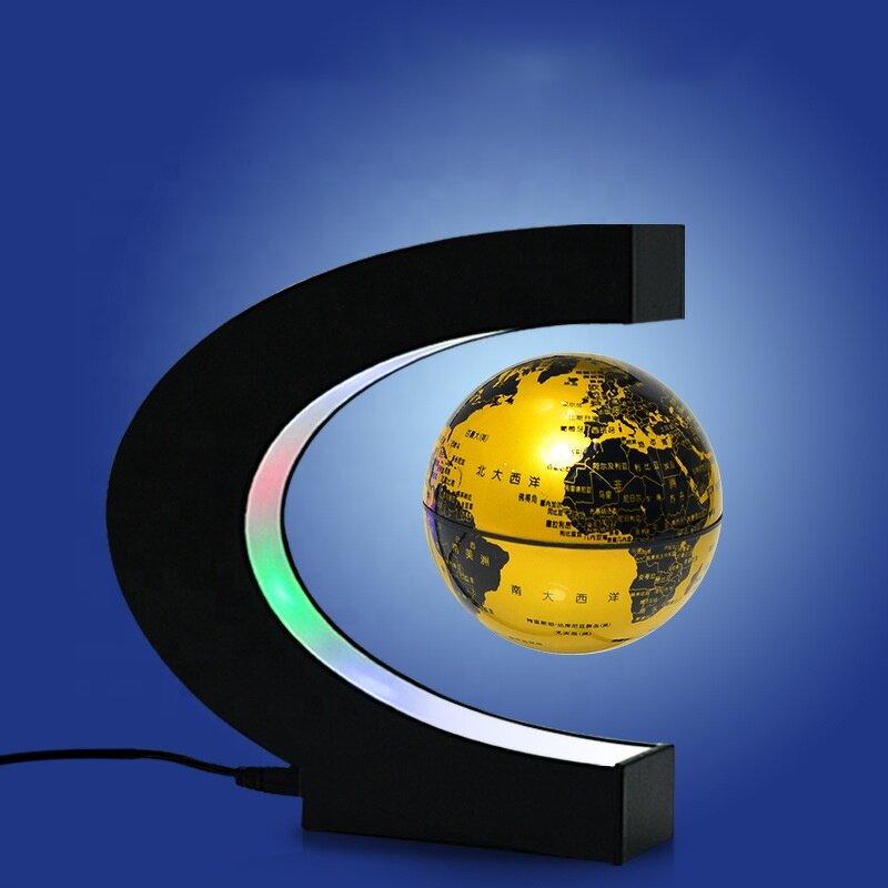 Magnetic Levitating Floating Globe Manufacturer - Portable Eco-Friendly C-Shape World Earth Map Rotating