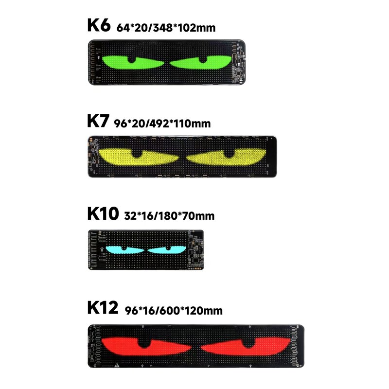 Flexible LED Demon Eye Display Manufacturer - Truck & Car RGB Smart App-Controlled Scrolling Wide Devil Eye Windshield Digital