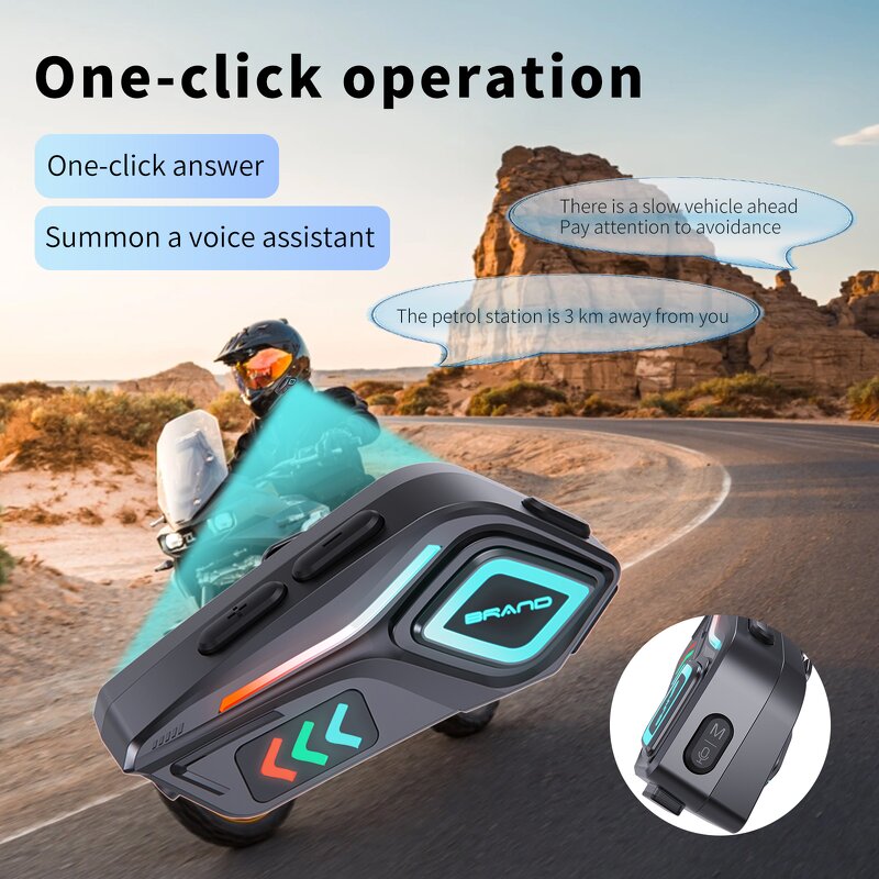 Wireless LED Headphones Manufacturer - K07 RGB Lighting for 5.4 IPX-8 Waterproof Earphones Voice Assistant for Motorcyclists