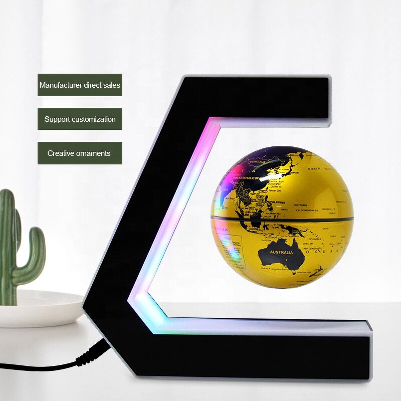 Magnetic Levitation Floating Globe Manufacturer - Portable Colorful LED World Map Display for Home & Desktop Geography Teaching