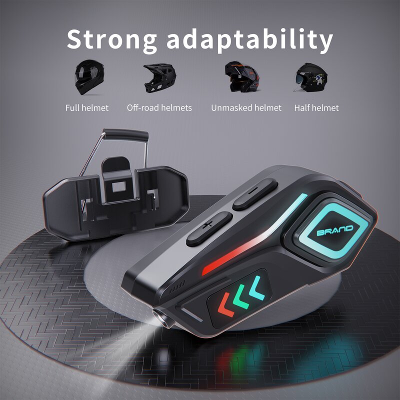 Smart Helmet Headset Manufacturer - New Ambient RGB LED Flashlight K07 Wireless JL for Motorcycle IPX8 Waterproof Voice Assistant