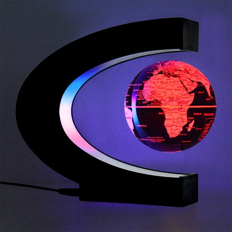 Magnetic Levitation Floating Globe Manufacturer - Portable Eco-Friendly Office World Map Decoration C-Shape US EU UK AU Electronic