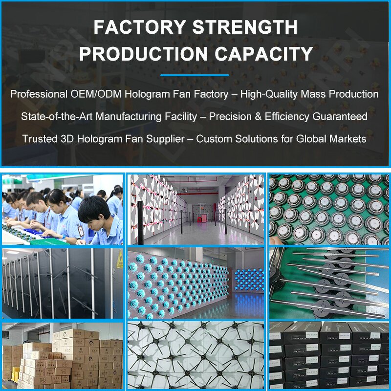 Holographic Display Manufacturer - 2025 Christmas Decoration 3D Fan Table 30 32cm Indoor for Education OEM