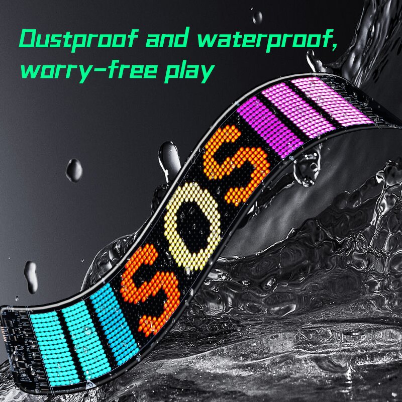 Flexible LED Demon Eye Display Manufacturer - Truck & Car RGB Smart App-Controlled Scrolling Wide Devil Eye Windshield Digital