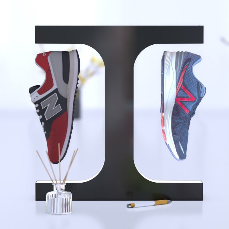 Double Levitating Display Rack Manufacturer - Portable Magnetic Floating Acrylic Sneaker Racks New Product for Shoe Display