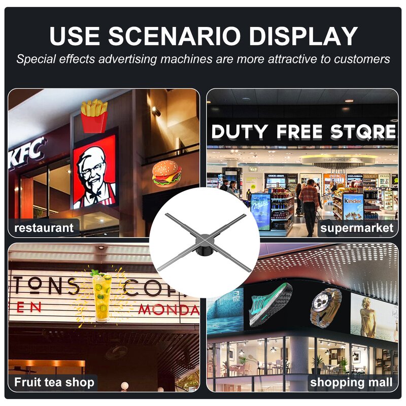 3D Hologram LED Fan Manufacturer - 42-65cm Sync Stand Indoor Advertising Equipment Projector Display OEM