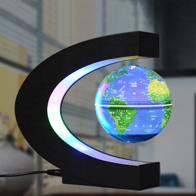 Magnetic Levitating Globe Manufacturer - Portable C-Shape Eco-Friendly Magnetic Floating World Globe