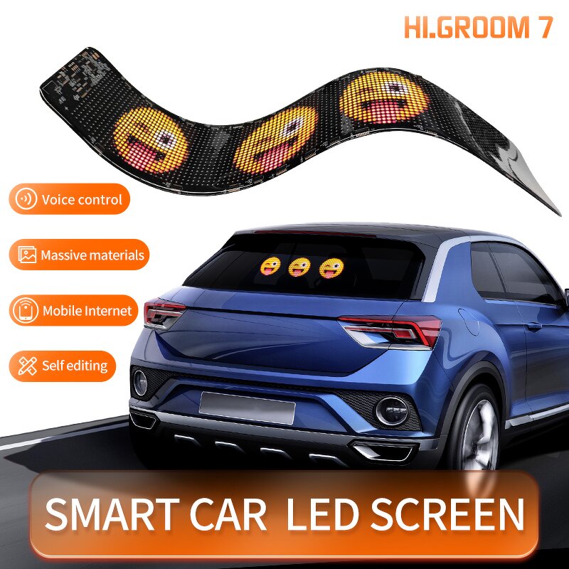 Flexible Car LED Display Manufacturer - Rear Window Electronic Sticker with WiFi Wireless Connection Premium for Vehicles