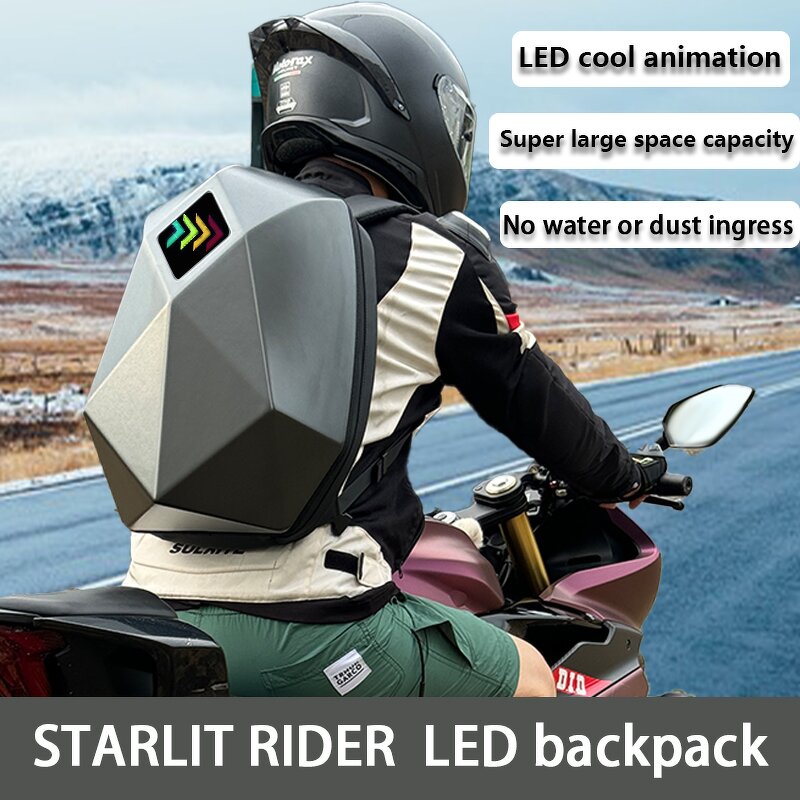 Motorcycle Riding Backpack Manufacturer - Professional China Factory Reusable Advertising LED Display Digital Hard Shell