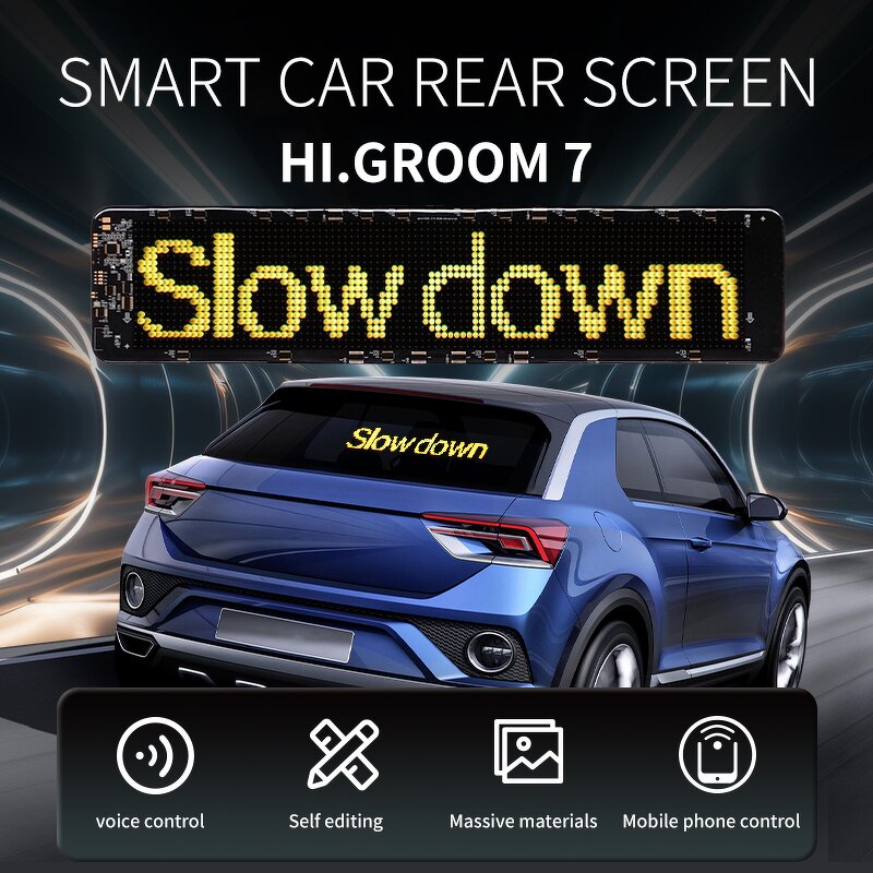 Flexible Car LED Display Manufacturer - Rear Window Electronic Sticker with WiFi Wireless Connection Premium for Vehicles