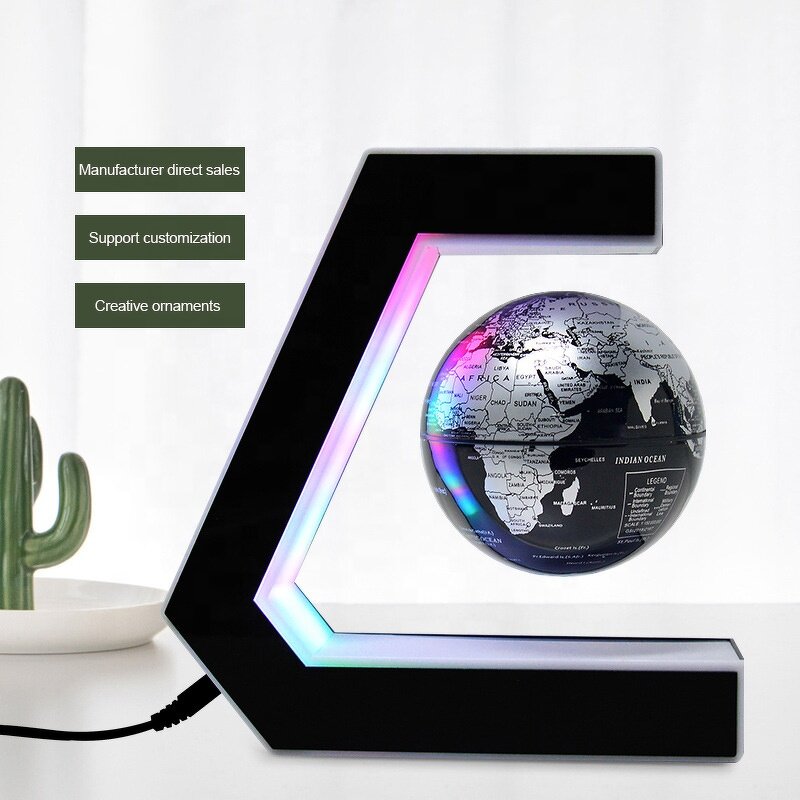 Magnetic Levitation Floating Globe Manufacturer - Portable Colorful LED World Map Display for Home & Desktop Geography Teaching