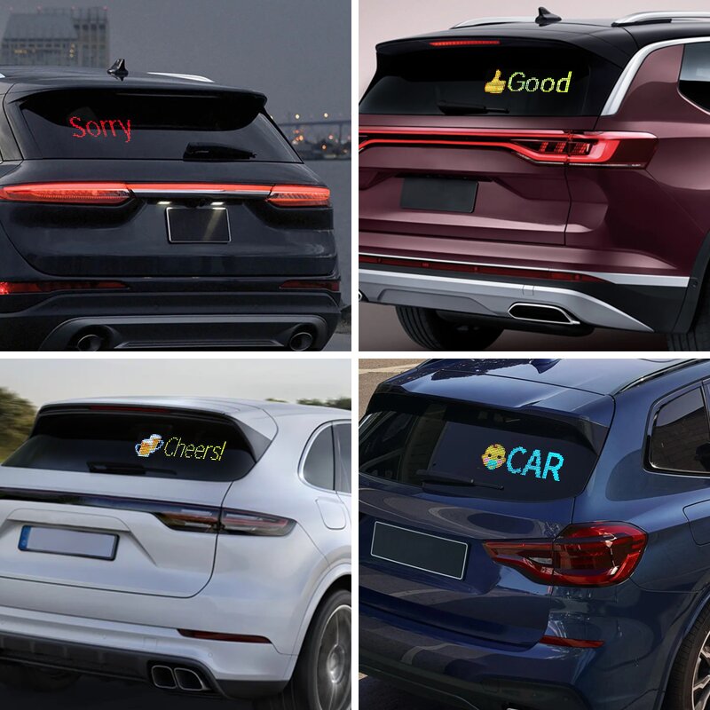 Flexible LED Car Panel Manufacturer - App-Control for Sign Advertising Rear Window Digital Display Rolling Retail Store