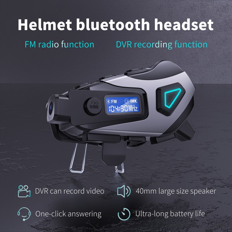 Motorcycle Helmet Headset Manufacturer - K10 Waterproof IPX6 1080P Wireless Video/Photo/WiFi Access LED JL Hands-Free Voice