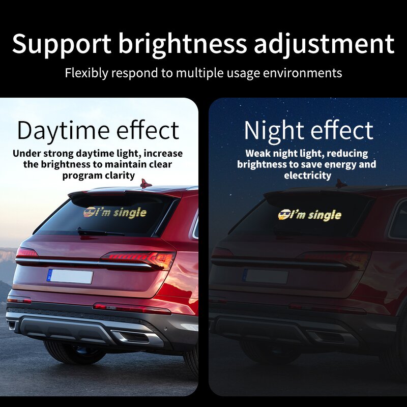 Flexible LED Panel Manufacturer - Full-Color Matrix Digital Poster for Car Advertising Running LED Display