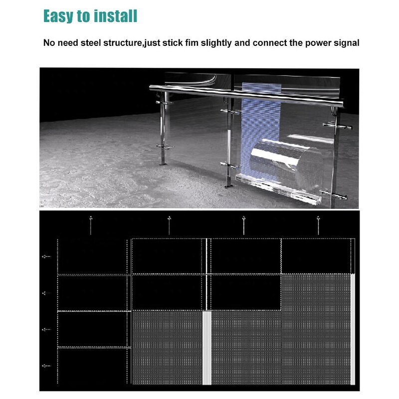 Flexible LED Film Screen Manufacturer - Great Wall PCB Board Transparent Indoor Soft Curved Curtain for Retail Store Mall