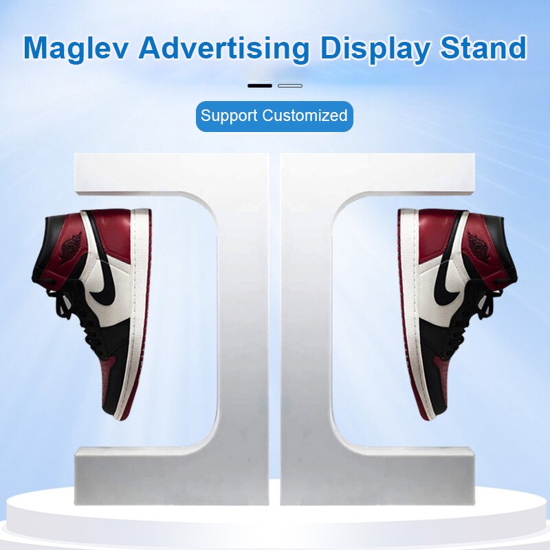 Magnetic Floating Shoes Display Manufacturer - Fashion Levitating Stand Shop Display for Fancy Shoes with LED Lighting Racks