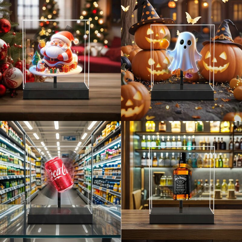 Hologram Gift Display Manufacturer - Mini Table Type High Resolution 3D Hologram Projector Fan Advertising Equipment