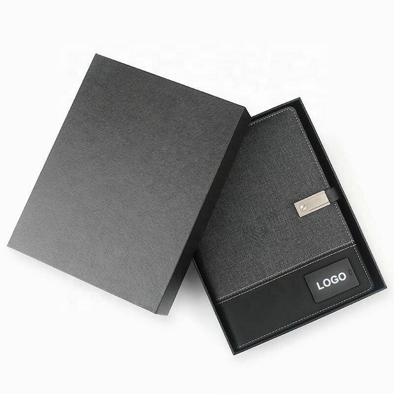 PU Leather Agenda Organizer Manufacturer - A5 Size Built-in Wireless Charger Power Bank for Notebook Diary Planner